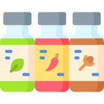 Épices , sucres , huiles